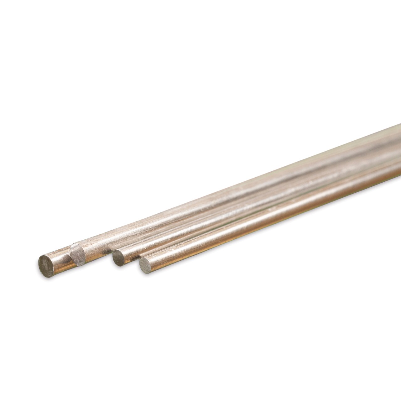 K&S Bendable Metal Shape - Aluminum, Round Rod, 3/32" & 1/8, Pkg of 4